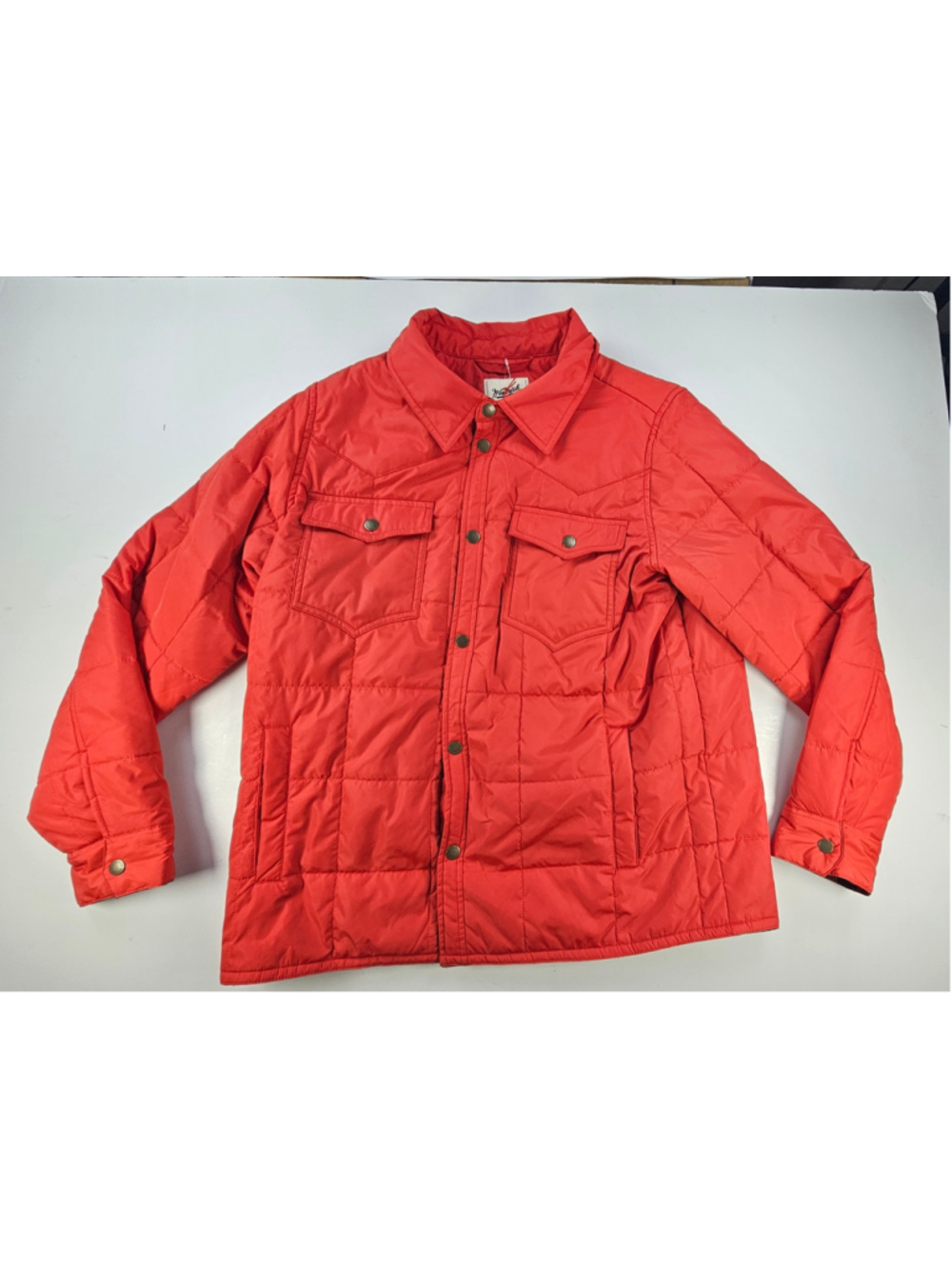 Woolrich x Target Quilted Shacket Jacket Red Buffalo Plaid Lined Womens S NWT
